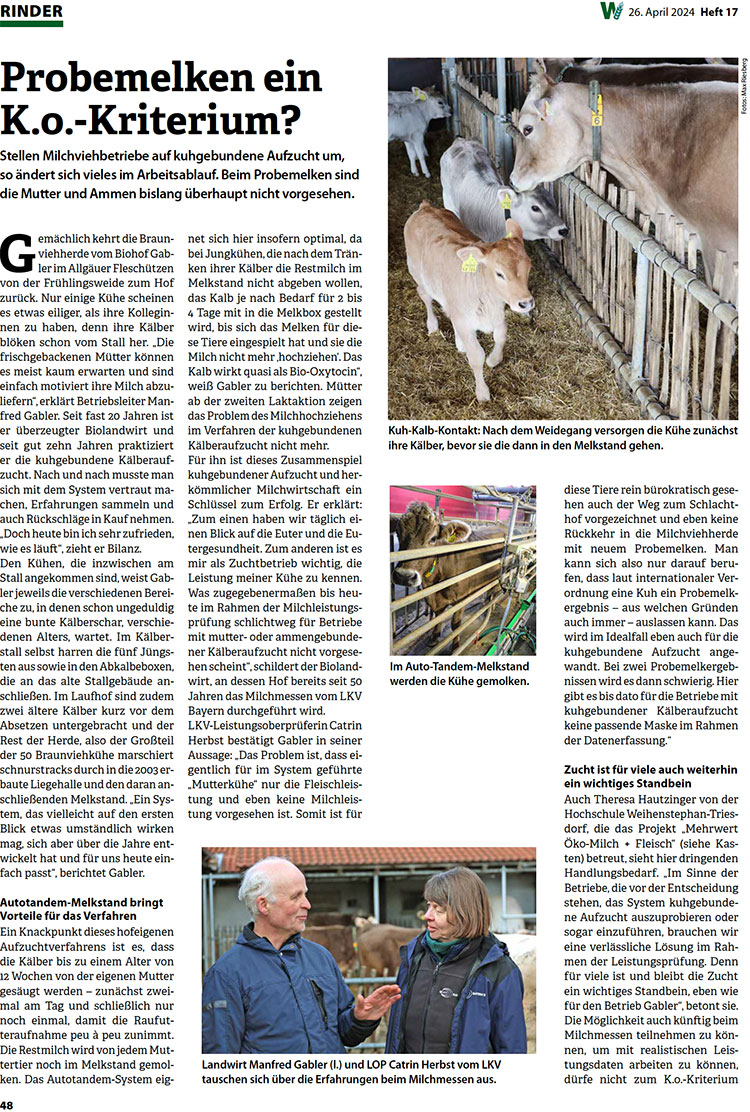 Allgäuer Bauernblatt 04/2024 - Probmelken